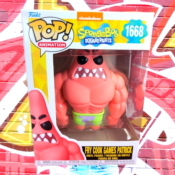 Fry cook games Patrick funko # 1668 (nib) With pop protector - Picture 1 of 7